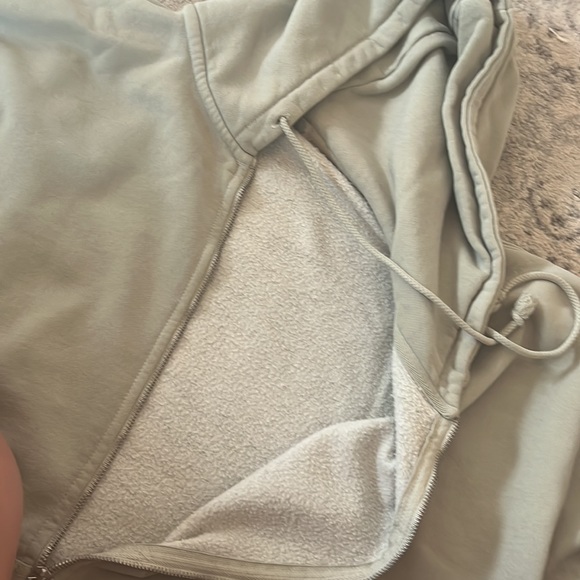 WORN ONCE!! Sage Green PacSun Oversized Zip Up - Picture 2 of 2